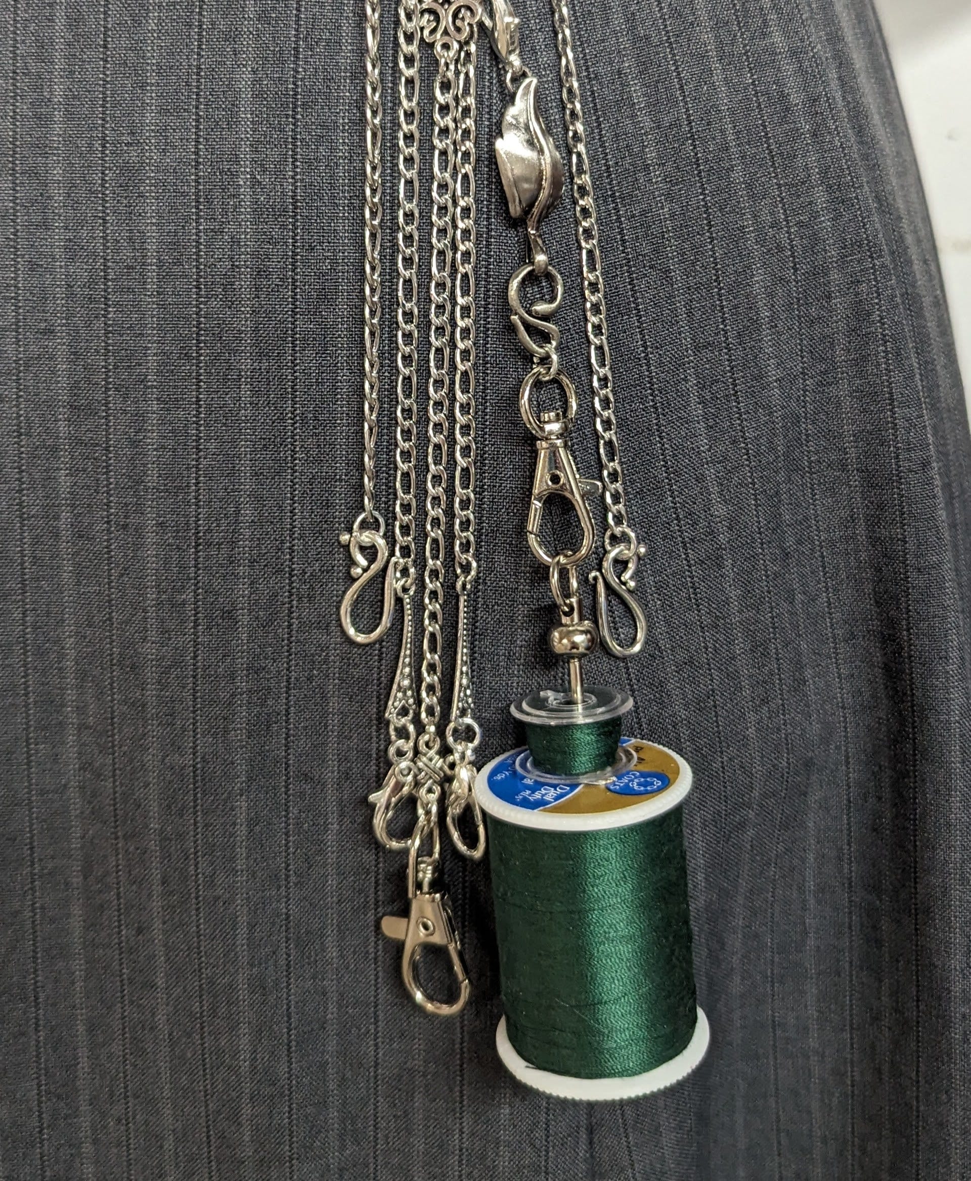 Chatelaine Tools - Thread Spool Holder With Choice of Fob in