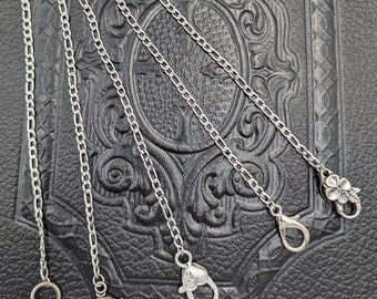 Chatelaine Chains 5" Add-on Accessories Silver Clasps Set of 5, or Individual Chains