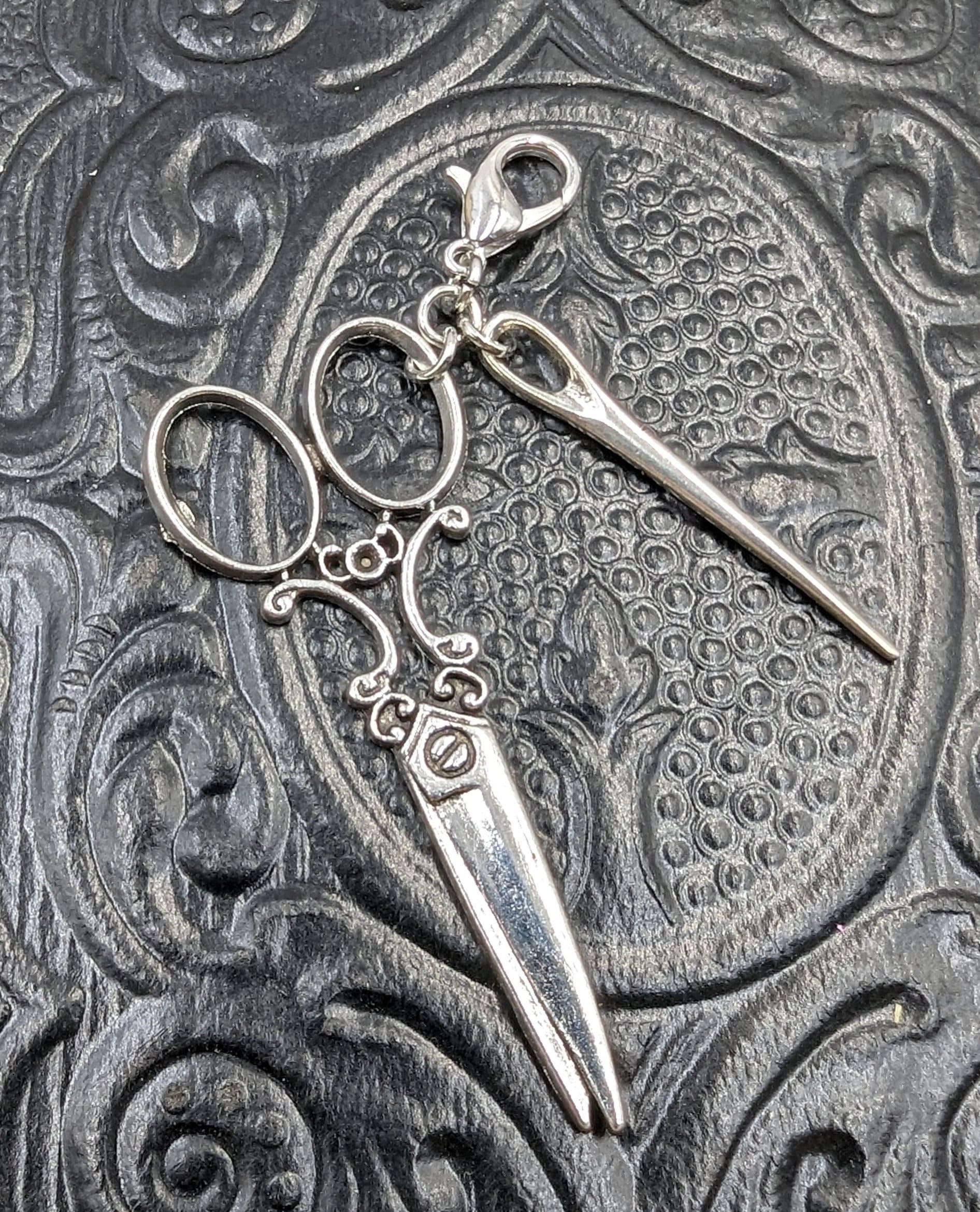 Scissors Keychain, Silver Keychain, Scissors Charm, Sewing Key Ring,  Seamstress Key Chain, Hair Stylist Keychain, Hairdresser Key Fob, Gift 