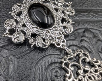Bronze or Silver French Inspired Chatelaine with Waist Clip  Madame Giry 5 Chains and Hooks for Fiber Arts Tools