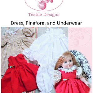 Pattern for 18" Doll Basic Wardrobe 4 Pieces Pantaloons Slip Dress Pinafore Easy Directions Many Pictures