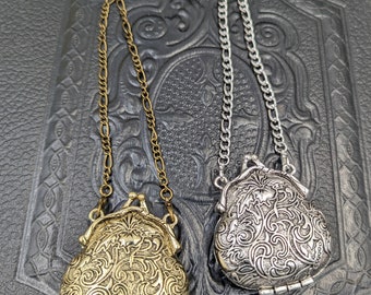 Chatelaine Tools - Metal Purse Charm with Magnetic Closure - Needle Case, Small Item Container