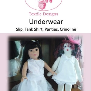 Pattern for 18&quot; Doll Underwear Slip, Undershirt, Bloomers, and Crinoline  Detailed Tutorial with many Pictures