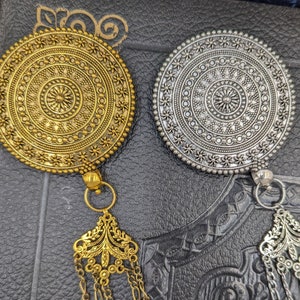 Gold or Silver Chatelaine with Waist Clip  5 Chains and Hooks for Fiber Arts Tools