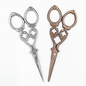 Chatelaine Tools- 5&quot; Stainless Steel Handwork Scissors Silver or Matte Bronze