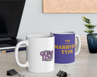 Copy of The (Gay) Marrying Type Mug | Retro Yellow Text on Violet Background