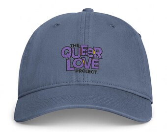 Queer Love embroidered cap | Washed Coastal Baseball Hat