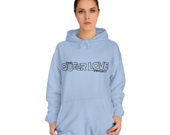 Queer Love Project Minimal Logo Hoodie | College Sweatshirt, Campus Pride