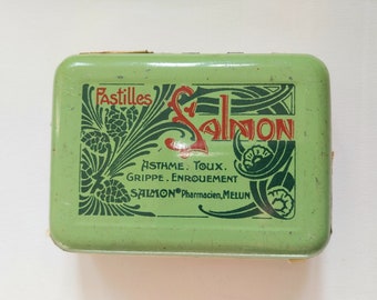 French tin Pastilles salmon