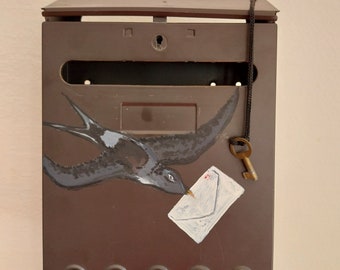 Vintage french Mailbox post box metal box