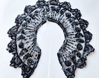 Stunning french beaded collar black collar