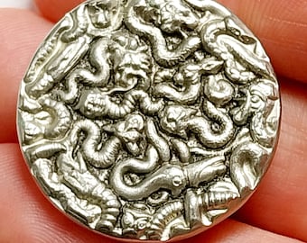 7 antique mythical creature buttons