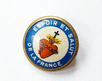 French sacred heart brooch espoir brooch