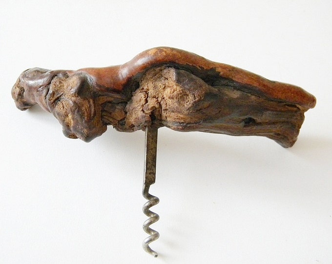 Vintage Wooden Corkscrew - Etsy