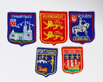 5 Vintage french patches