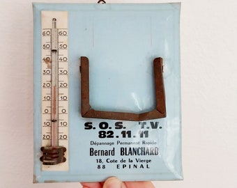 French advertising thermometer board