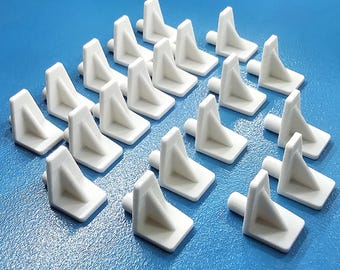 20 supports d'étagères pour placard, supports d'étagères, équerres de fixation pour étagères
