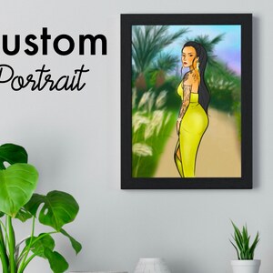 Custom Digital Portrait Illustration | Personalized Hand-Drawn Arkwork | Unique Gift Or Personal Use | Print on Canvas, T-Shirts & More
