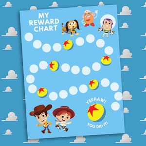 Printable Toy Story-Inspired Reward Chart | Instant Download | Kids&#39; Routine & Sticker Chart