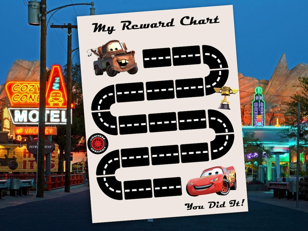 Printable Cars-inspired Reward Chart | Instant Download | Kids' Routine ...