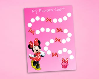 Printable Minnie Mouse-Inspired Reward Chart | Instant Download | Kids' Routine & Sticker Chart