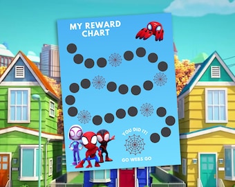 Spidey and Friends Reward Chart: Kids' Routine Tracker (Digital Download)