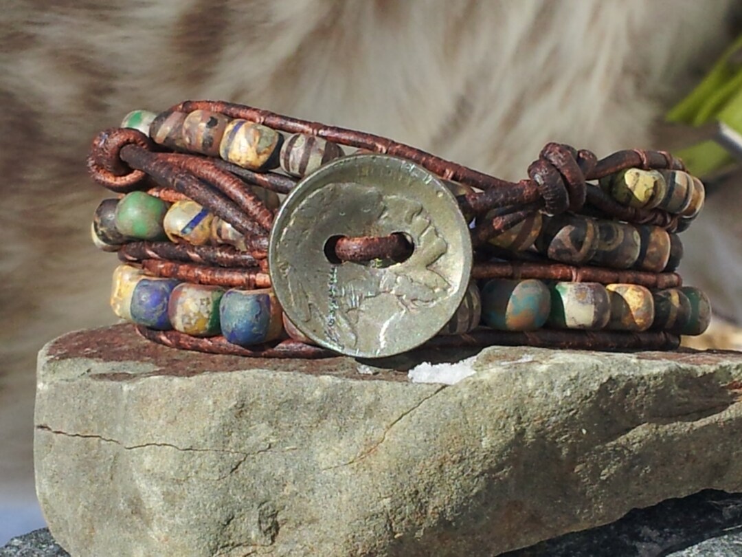 Indian Head Rustic Triple Wrap Bracelet FAST and FREE - Etsy