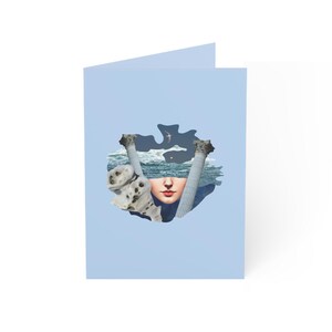 Set di biglietti d'auguri artistici Ocean Eyes / Articoli di cancelleria unici per tutte le occasioni, compleanno, ringraziamento, biglietti di auguri, 1-50 pezzi
