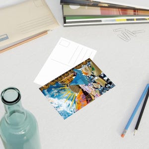 Ensemble de cartes postales artistiques Verily Merrily, collage unique, parfait pour envoyer des voeux, faire du scrapbooking, amateurs d'art, souvenirs de voyage, cadeau