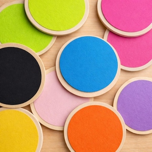 Montessori Color Discs – Color Matching & Memory Game – Wooden Color Tablets – Toddler Learning – Preschool Activity