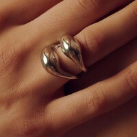 Puddle Ring by Dea Dia - Gold Abstract Modernist Ring - Flowing and ...