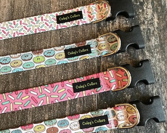 Personalized Dog Collar, Handmade Dog Collar, Donut Dog Collar, Sprinkle Dog Collar,  Custom Dog Collar, "The Donut Shop Collection"