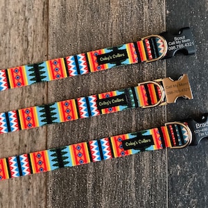 Personalized Dog Collar, Dog Collar, Tagless Dog Collar, Aztec Dog Collar, Dog Collars, Dog Collar Boy, Girl Dog Collar, &quot;The Aztec Vibes&quot;