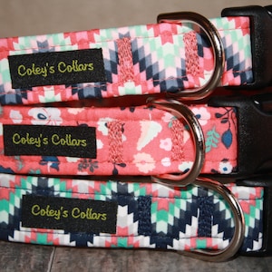 Personalized Dog Collar, Aztec Dog Collar, Boho Dog Collar, Boy Dog Collar, Girl Dog Collar, Southwestern Dog Collar,&quot;The Aztec Collection&quot;