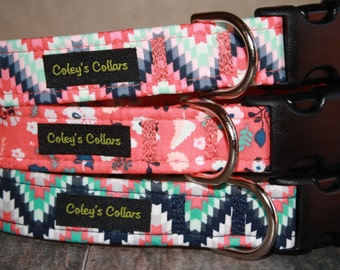 Personalized Dog Collar, Aztec Dog Collar, Boho Dog Collar, Boy Dog Collar, Girl Dog Collar, Southwestern Dog Collar,"The Aztec Collection"