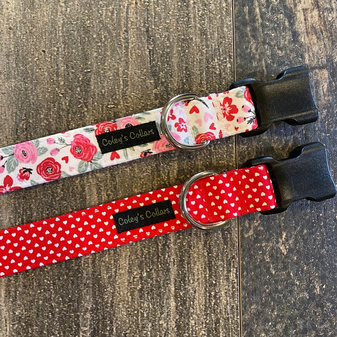 Spring Dog Collar, Personalized Dog Collar, Dog Collars, Valentine's