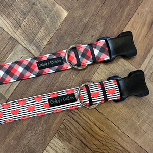 Valentine Dog Collar, Personalized Dog Collar, Dog Collars, Valentine&#39;s Dog Collar, Girl Dog Collar, Boy Dog Collar, &quot;The Puppy Love &quot;