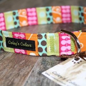 Dog Collar, Dog Collars, Stripe Dog Collar, Modern Dog Collar, Girl Dog Collar, Boy Dog Collar, Male Female Dog Collar, &quot;The Selma&quot;