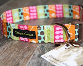 Dog Collar, Dog Collars, Stripe Dog Collar, Modern Dog Collar, Girl Dog Collar, Boy Dog Collar, Male Female Dog Collar, "The Selma"