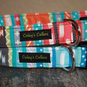 Dog Collar, Aztec Dog Collars, Dog Collars, Tribal Dog Collar, Boy Dog Collar, Girl Dog Collar,  &quot;The Modern Aztec Collection &quot;
