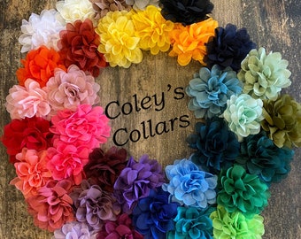 Dog Collar Flower, Flower for Dog Collar, Chiffon Collar Flower, Dog Collar Accessory,  Dog Collar Fabric Flower, Dog Collar Attachment