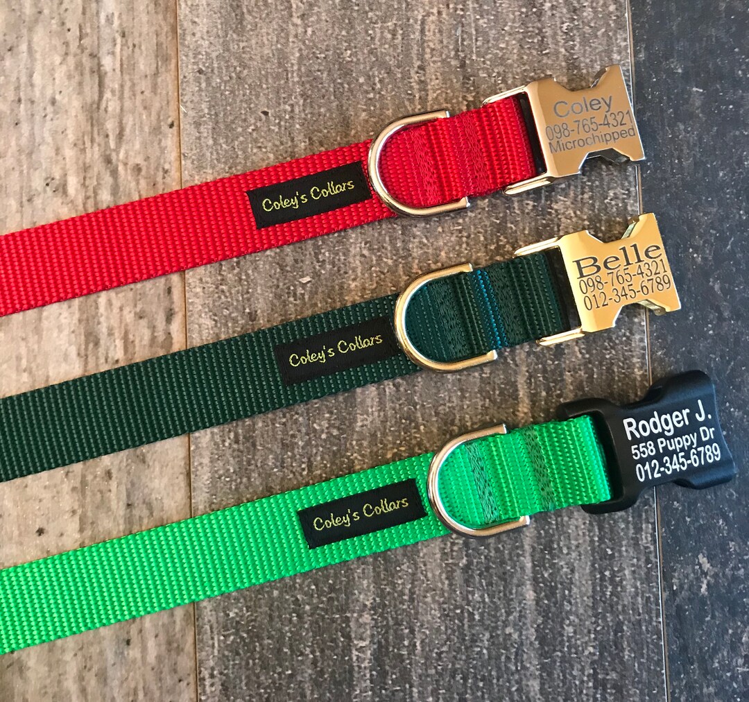 Personalized Dog Collar Custom Engraved Dog Collar With Name Etsy