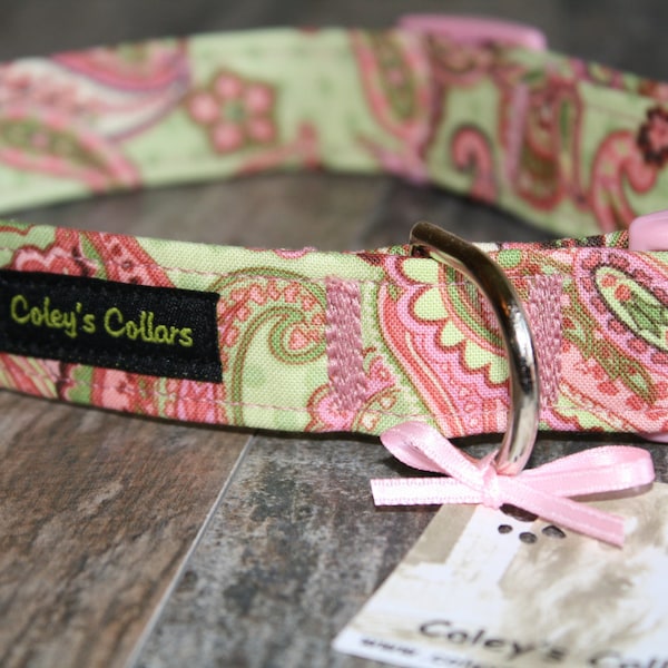 Dog Collar, Dog Collars, Paisley Dog Collar, Girl Dog Collar, Female Dog Collar, Boy Dog Collar, Modern Dog Collar, 'The Polka Paisley"