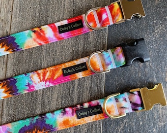 Personalized Dog Collar, Tie Dye Dog Collar, Summer Dog Collar, Custom Dog Collar, Dog Collars, Dog Collar, Girl Dog Collar, "The Marley"