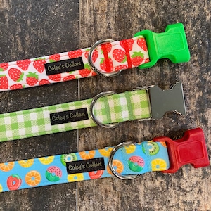 Dog Collar, Summer Dog Collar, Girl Dog Collar, Boy Dog Collar, Strawberry Dog Collar Dog Collar, "The Fresh and Fruity Collection"