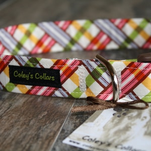 Dog Collar, Plaid Dog Collar, Dog Collars, Girl Dog collar, Boy Dog Collar, Fall Dog Collar, Spring Dog Collar, "The Jill"