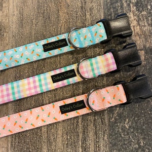 Personalized Dog Collar, Spring Dog Collar, Easter Dog Collar, Boy Dog Collar, Girl Dog Collar, Dog Collar, "The Easter Bunny"