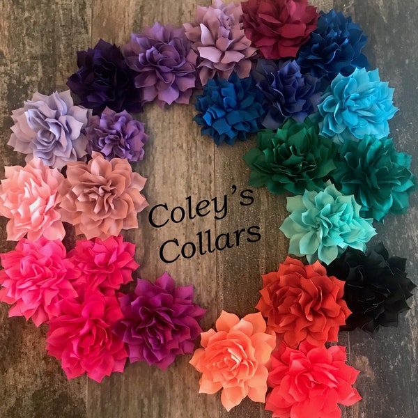 Dog Collar Flower, Flower for Dog Collar, Collar Add On, Dog Collar Accessory, Dog Collar Fabric Flower, Dog Collar Attachment