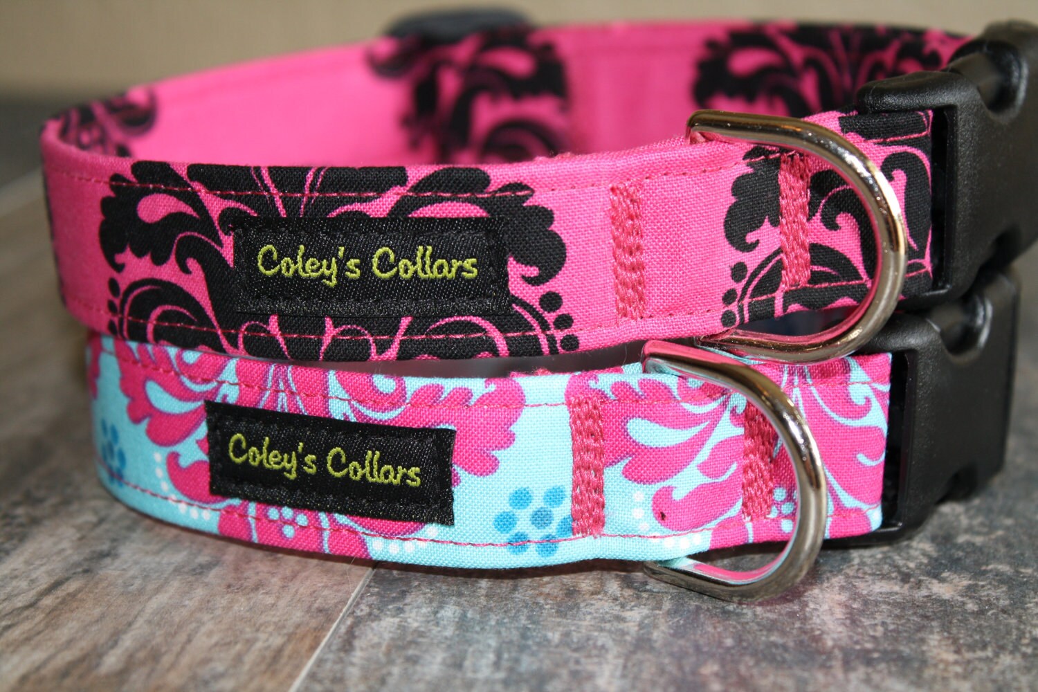 Dog Collar Damask Dog Collar Dog Collars Girl Dog Collar Etsy