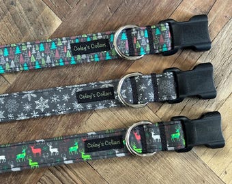 Christmas Dog Collar, Dog Collar, Dog Collars, Boy Dog Collar, Girl Dog Collar, Christmas Tree Dog Collar, Reindeer Dog Collar